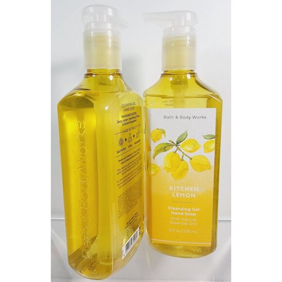 2 KITCHEN LEMON Bath & Body Works Gentle GEL Hand Soap 8 oz New - Picture 5 of 8